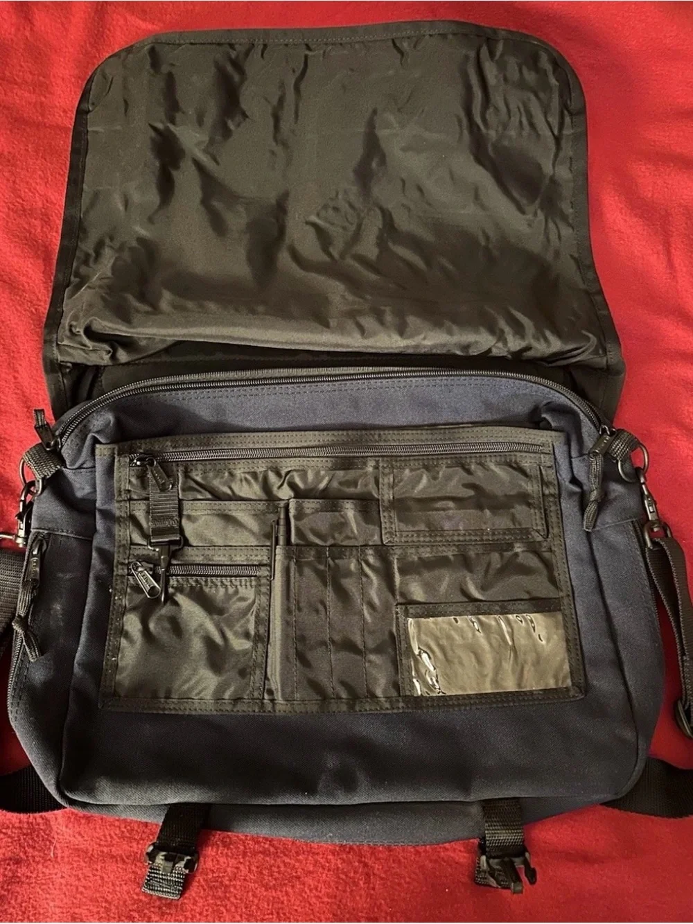 VTG  LL Bean Canvas Messenger Bag Navy Blue w/PricewaterhouseCoopers Logo NEW